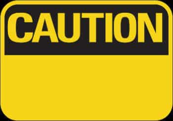 Safety caution sign
