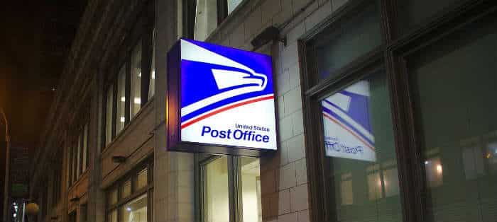 USPS post office sign